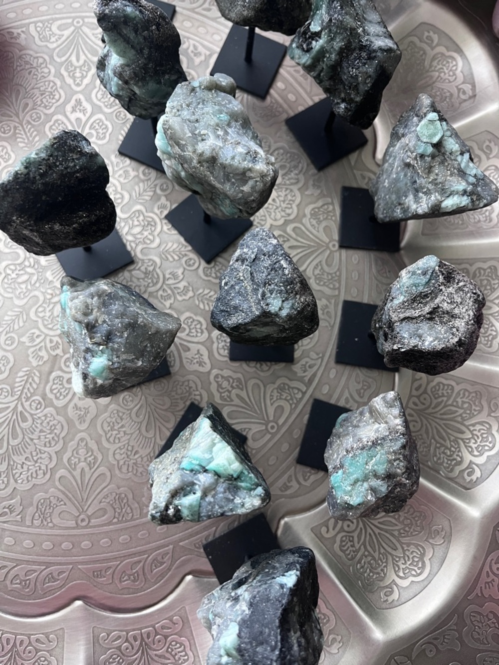 Raw Emerald on a Stand - Picture 3 of 4
